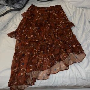 Allison asymmetrical ruffle skirt